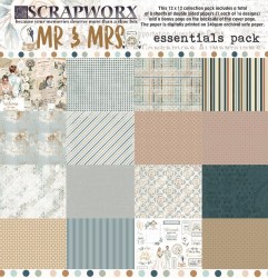 Scrapworx Collection - Mr and Mrs - Pattern Paper - 2. Essentials Pack 12 x 12 - 1. Side A - Front Cover (Copy)
